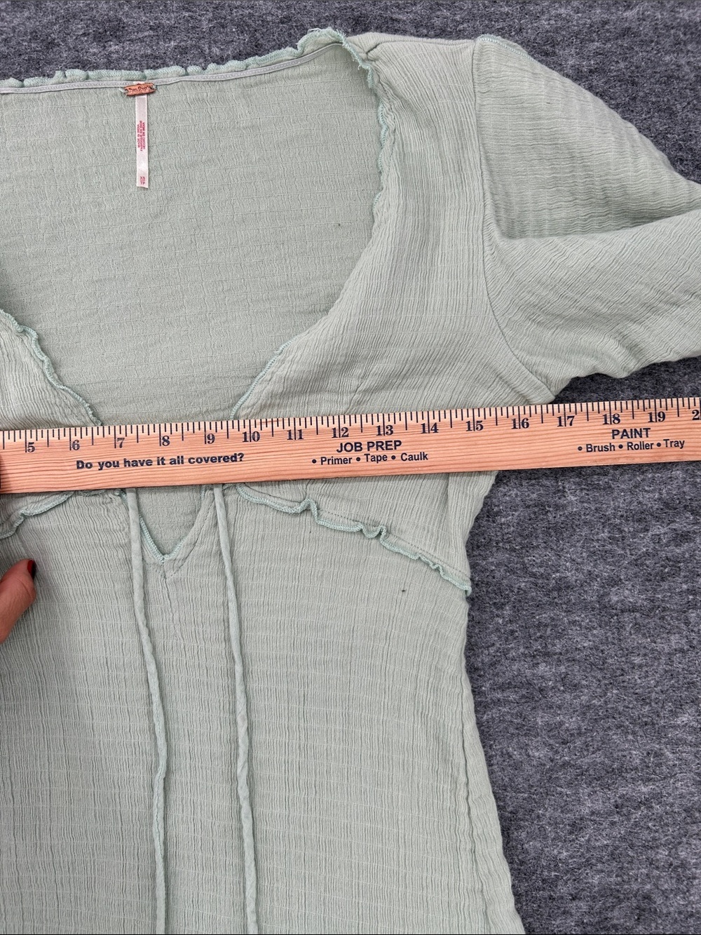 Free People Mint Green Tie-Front Ruffle Maxi Dress Big Mood Midi Size XS - Picture 11 of 15